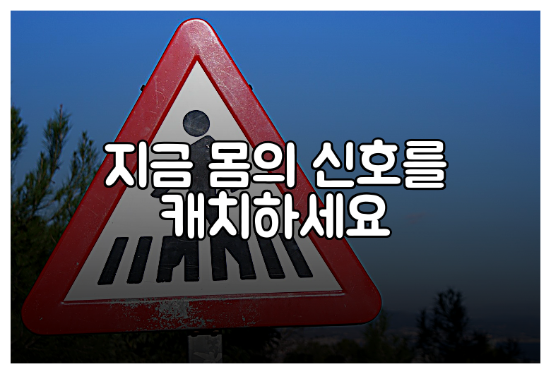 지금 몸의 신호를 캐치하세요