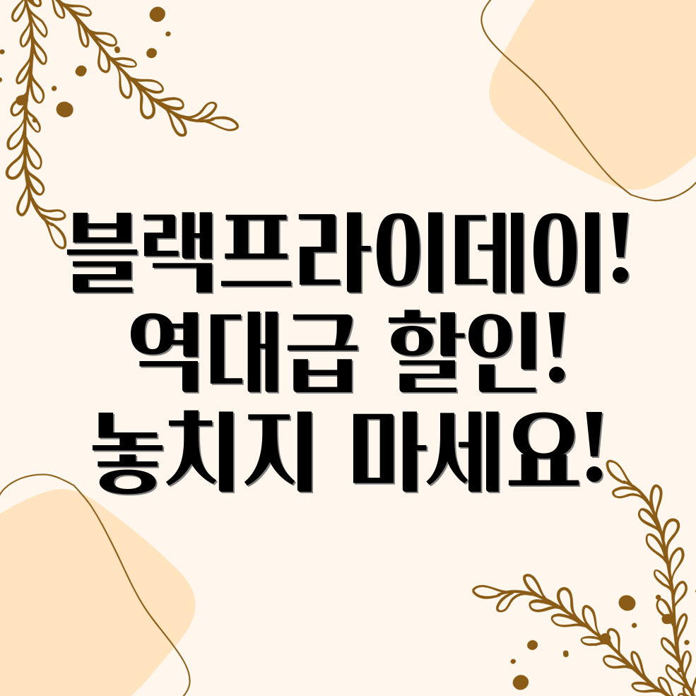 블랙프라이데이 아울렛