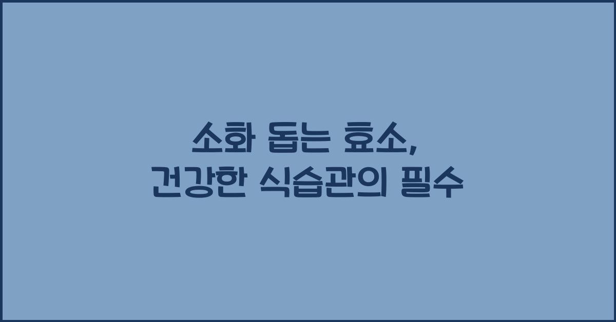 소화 돕는 효소