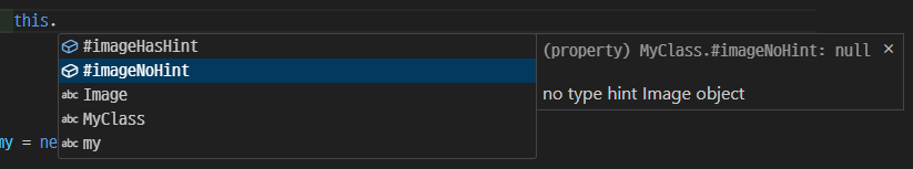 [javascript] private 변수에 대한 type hint 설정 방법