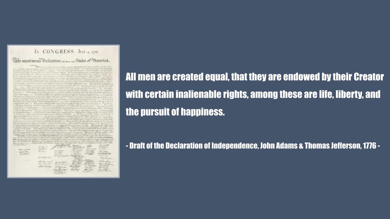  자유(Freedom), 독립(Independence)에 대한 미국 독립선언서 (초안) 및 영어 명언 모음