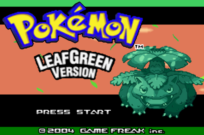  게임 프리크 (Game Freak) - 포켓몬 리프그린 북미판 Pokemon LeafGreen Version USA (게임보이 어드벤스 - GBA - 롬파일 다운로드)