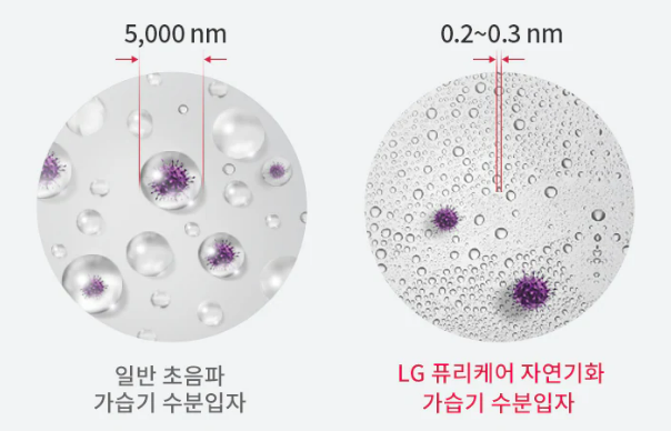 LG전자 퓨리케어 세균비교