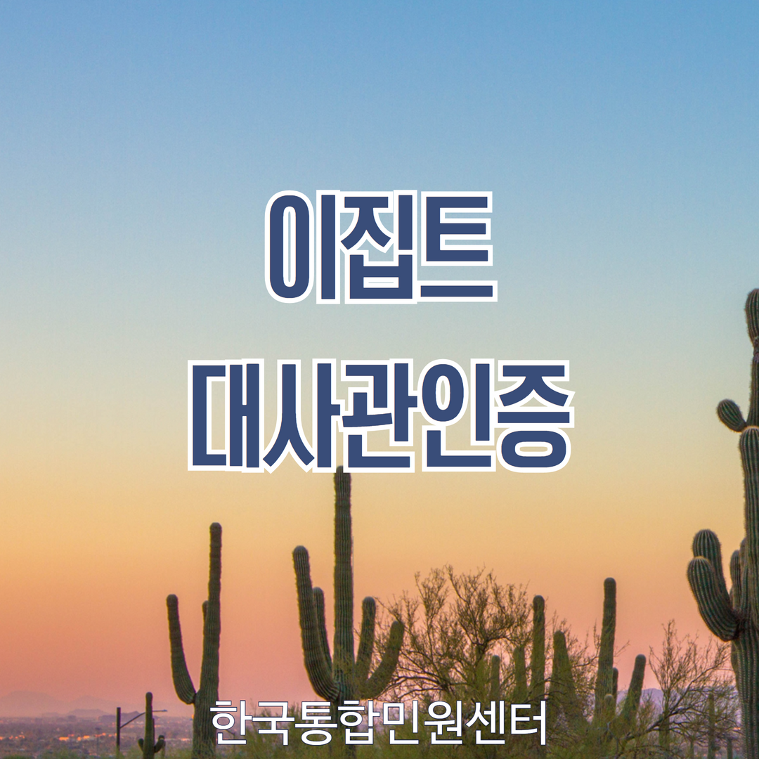  이집트 대사관인증 홈페이지에서 신청하고 기다리기만 합시다