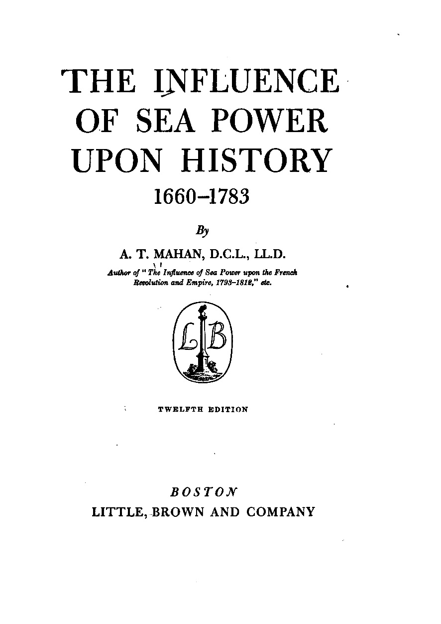 해상권력사론 해양력이 역사에 미치는 영향