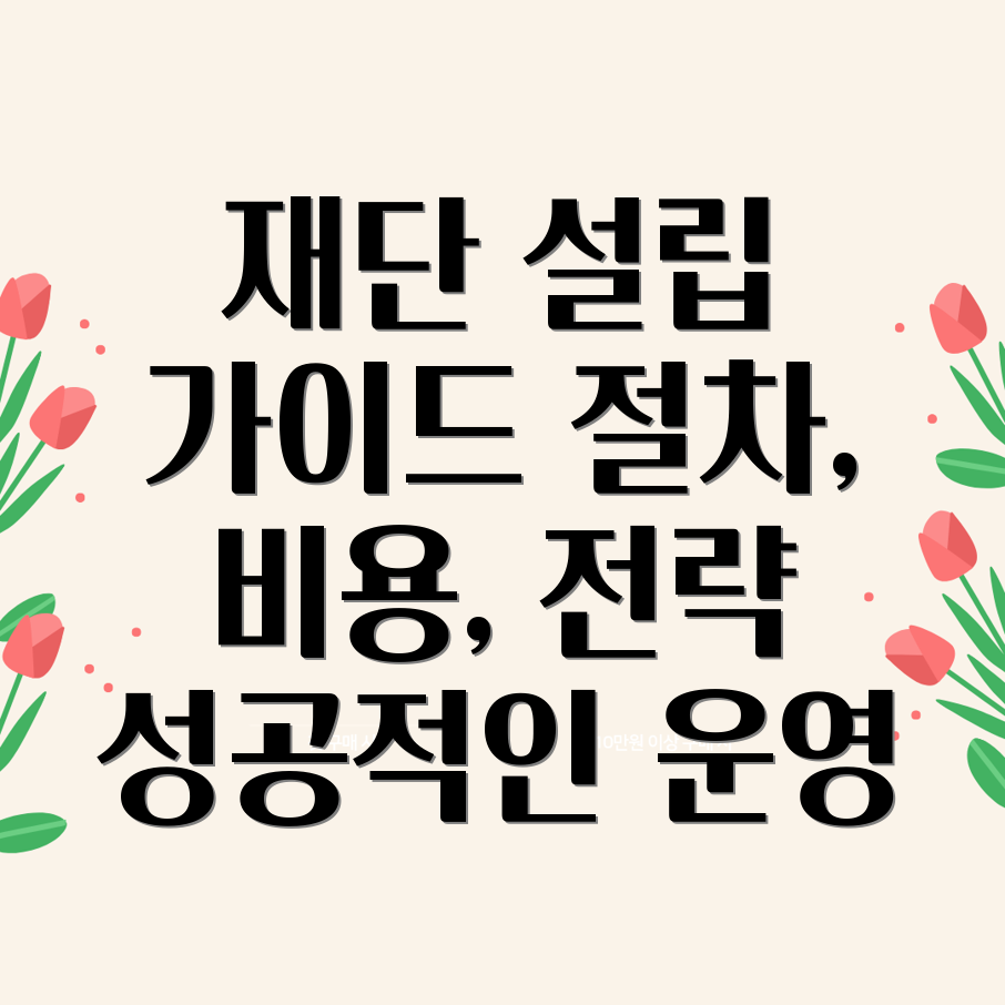 재단법인 설립