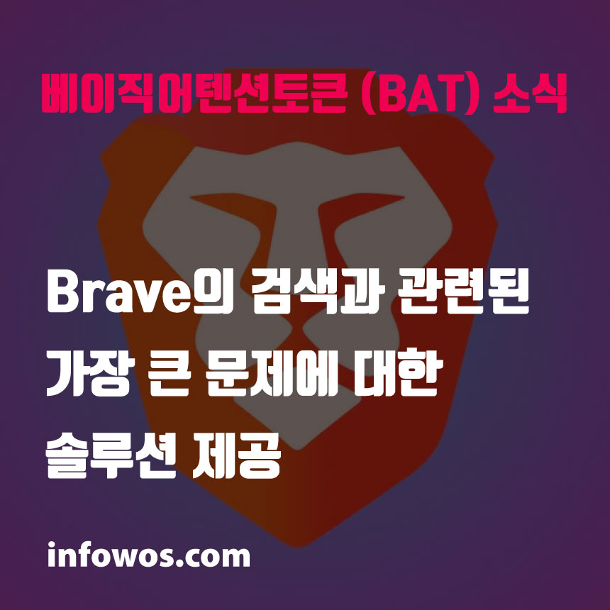  베이직어텐션토큰 (BAT) 소식 - Brave의 검색과 관련된 가장 큰 문제에 대한 솔루션 제공