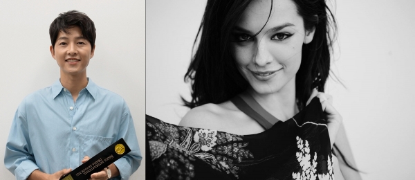 송중기와 케이티 루이스 손더스의 웨딩 사진