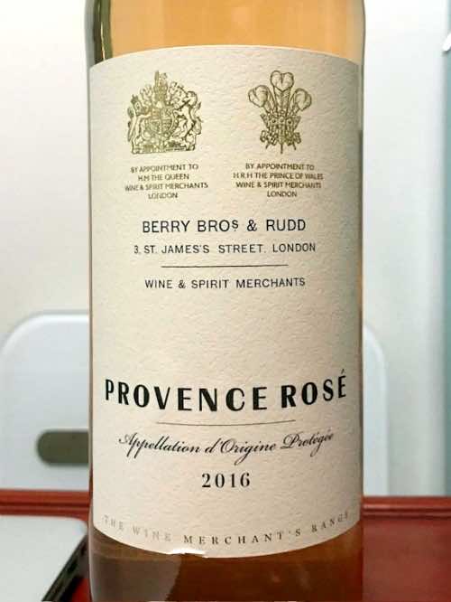 Berry Bro & Rudd Provence Rose 2016