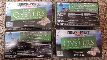 Crown Prince Natural&#44; Smoked Oysters&#44; In Olive Oil