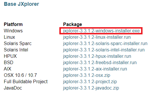 JXplorer download