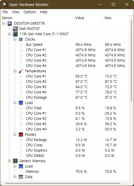 CPU 온도를 확인하는 4가지 방법 사진12