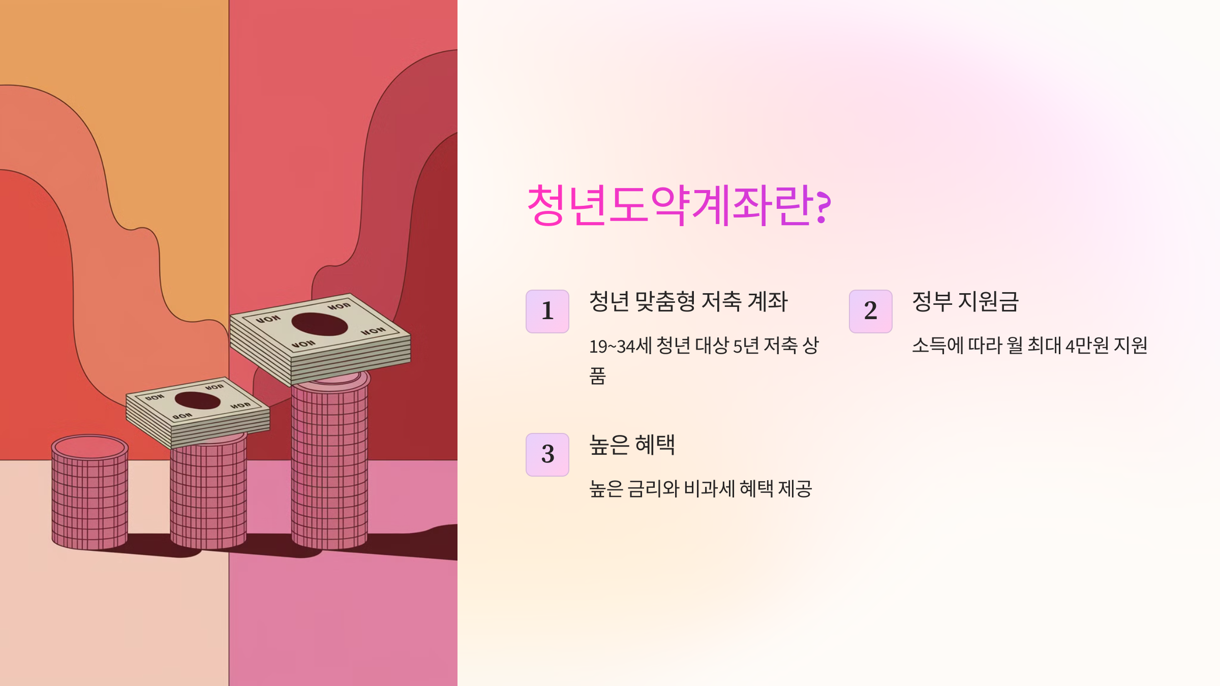 정부가 청년들의 자산 형성을 돕기 위해 만든 장기 저축 상품