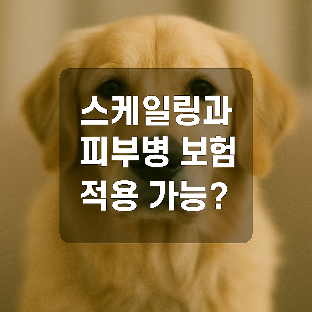 펫보험 스케일링 피부병