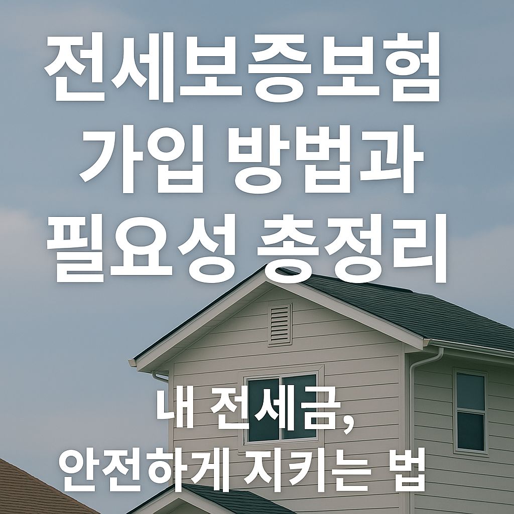 전세보증보험 가입 방법과 필요성 총정리