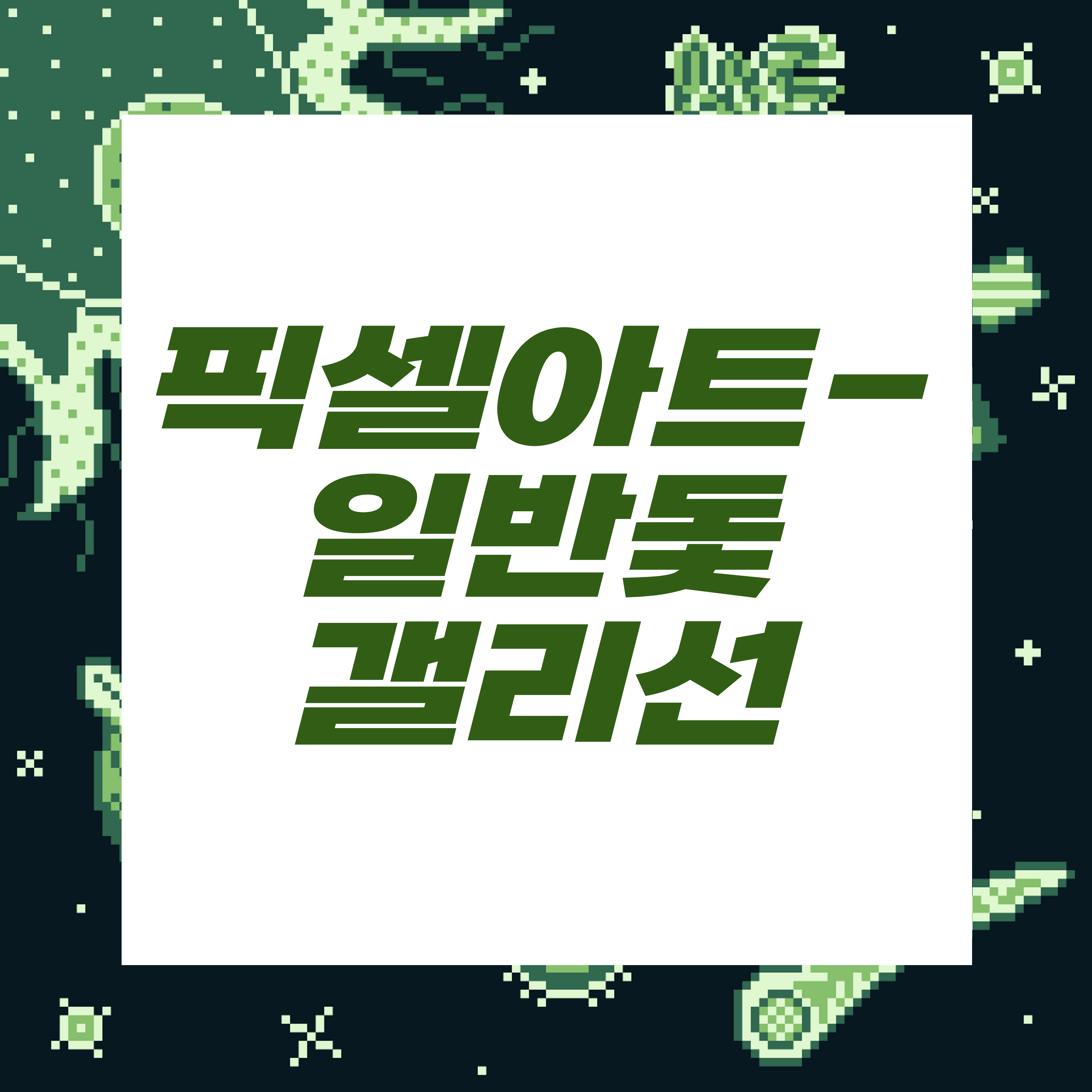  도트장인되기프로젝트/일반갤리