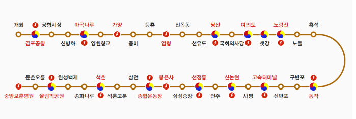 9호선 급행 노선 시간표 2