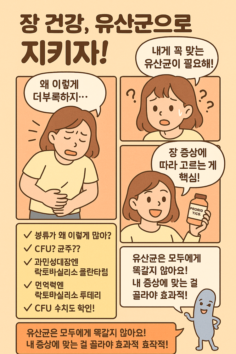 장 건강을 위한 유산균 선택법
