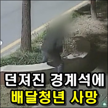  던져진 경계석에 배달청년 사망, 가해자는 공무원