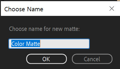 컬러매트의 이름을 지정