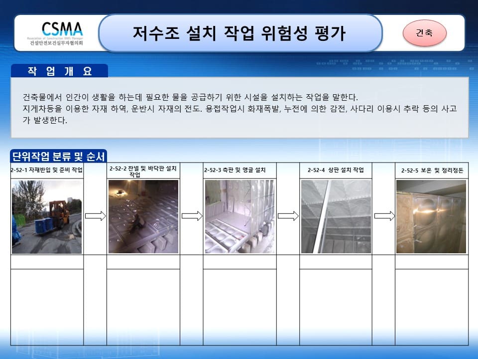  [건설공사 안전비법]_저수조 작업 위험성평가 양식