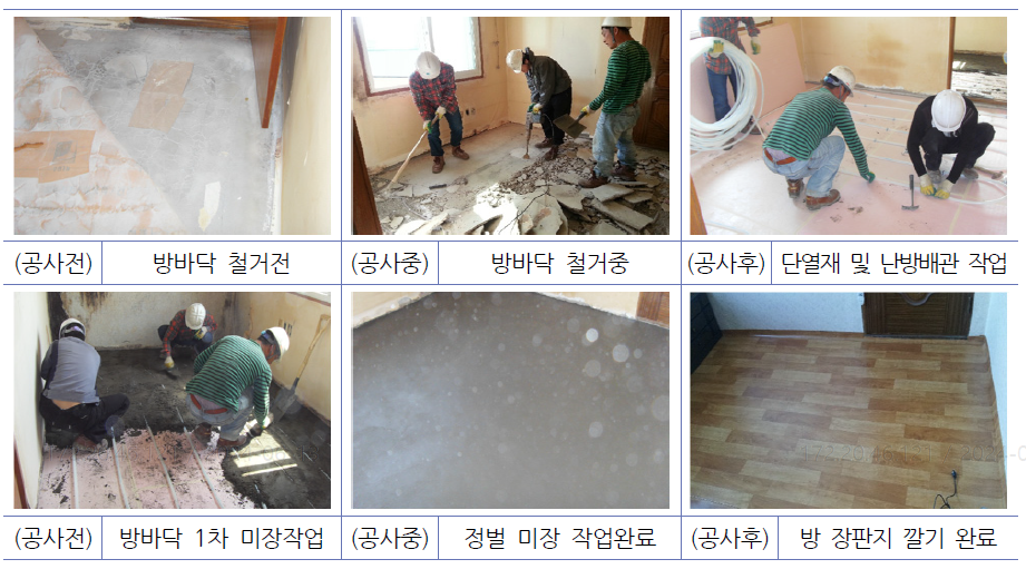 습식(표준) 공법 시공순서