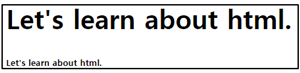 It's about h1 tag.