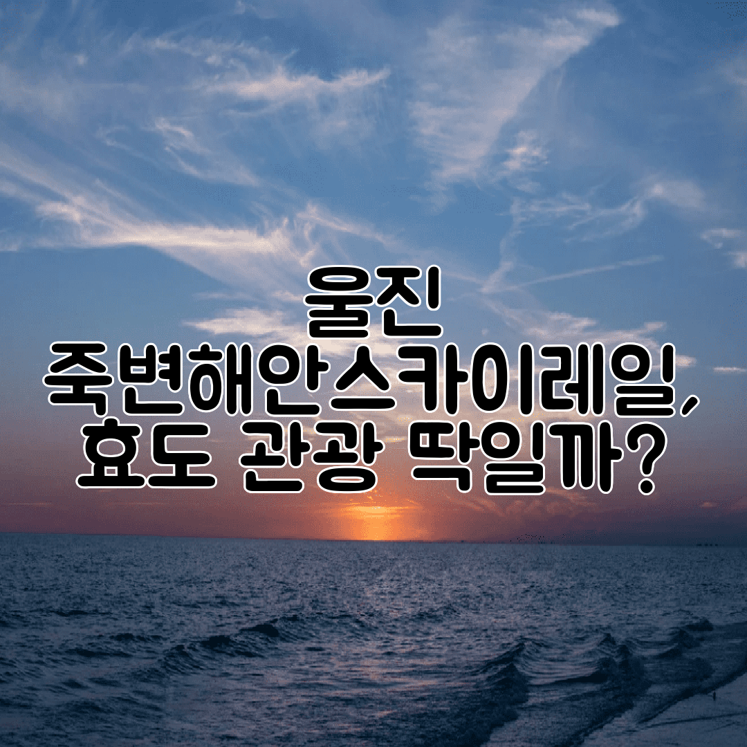 울진 죽변해안스카이레일, 효도 관광 딱일까
