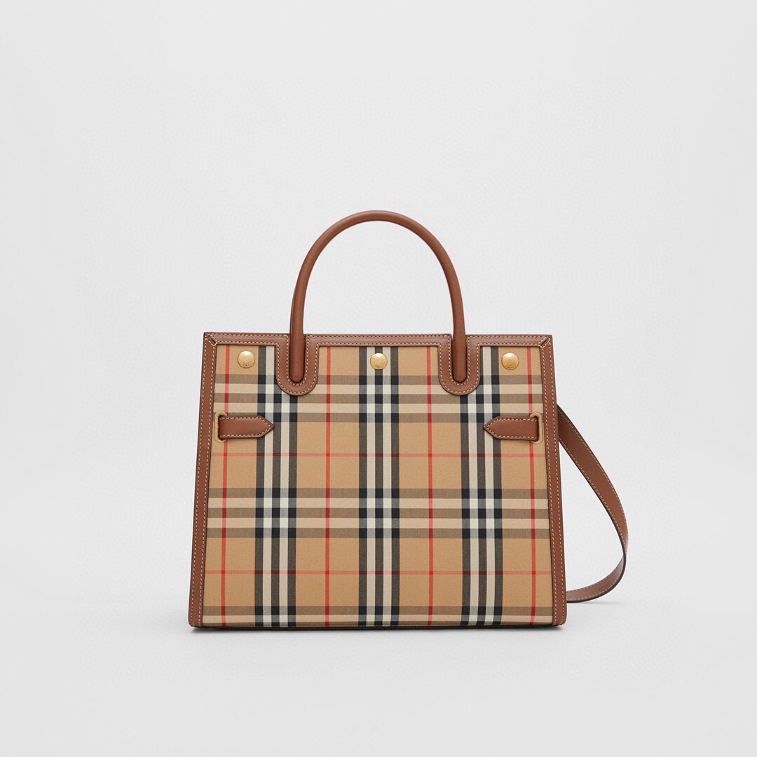  [BURBERRY] 버버리 스몰 빈티지 체크 투 핸들 타이틀 백 80252741