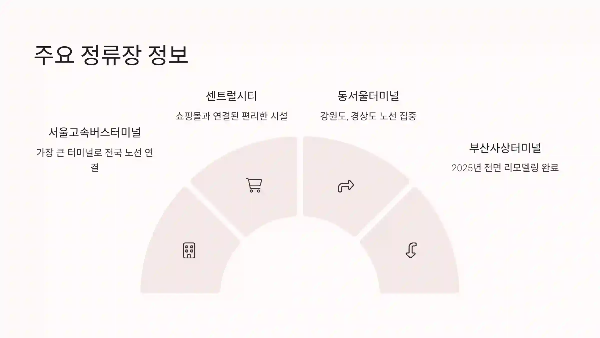 주요 정류장 정보