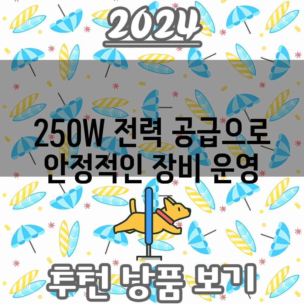 250W 전력 공급으로 안정적인 장비 운영