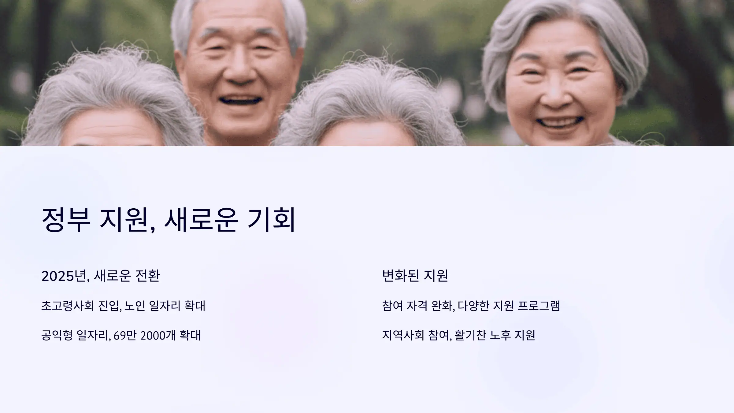 2025년 노인 일자리 시장 전망