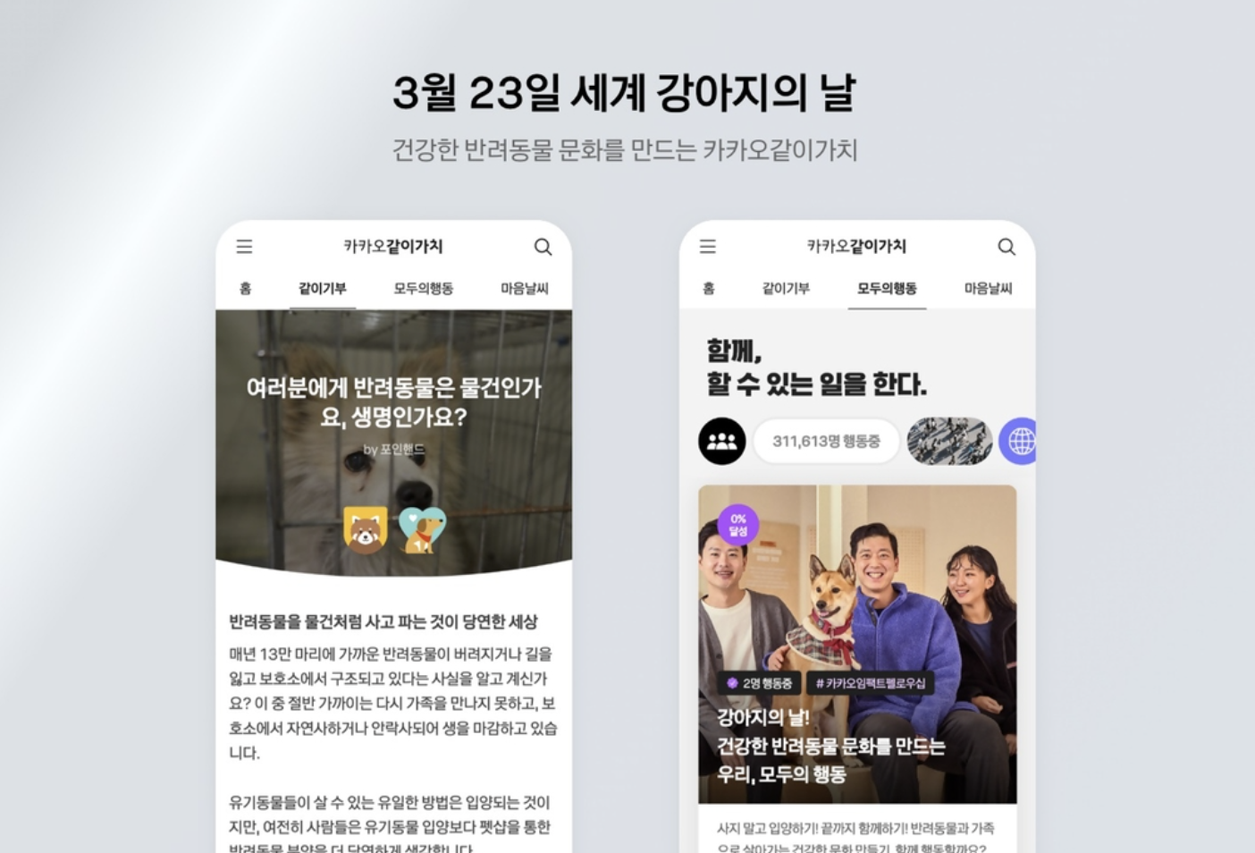 코코아 국제 강아지의 날 캠페인