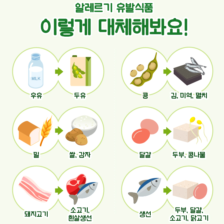 알레르기 유발식품 대체식품