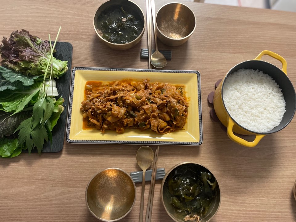 저녁밥 완성 사진