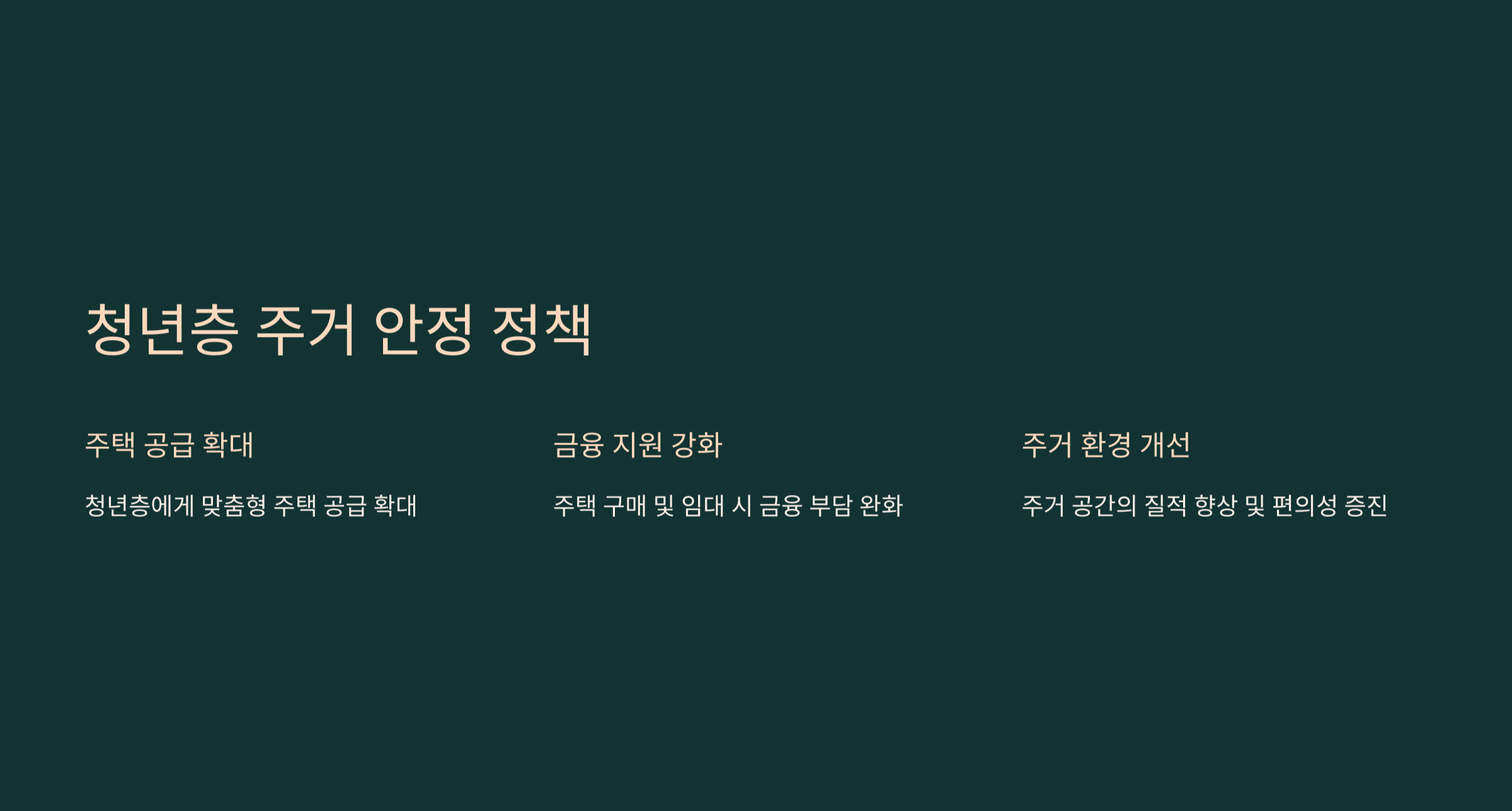 청년층 주거 안정 정책