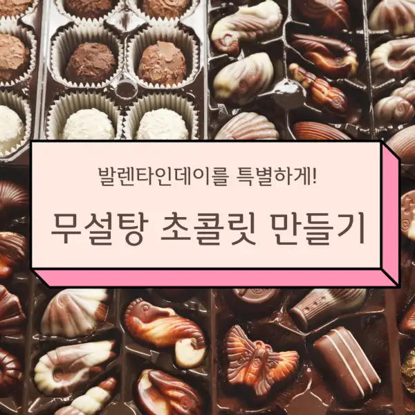 무설탕 초콜릿 만들기