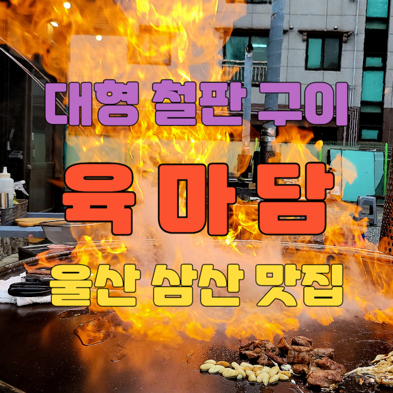  울산 삼산 삼겹살 맛집 가볼만한곳 육마담 : 대형 철판 구이, 불쇼, 내돈내산