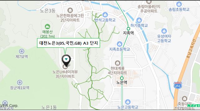 대전노은LH네이처뷰3단지 입지