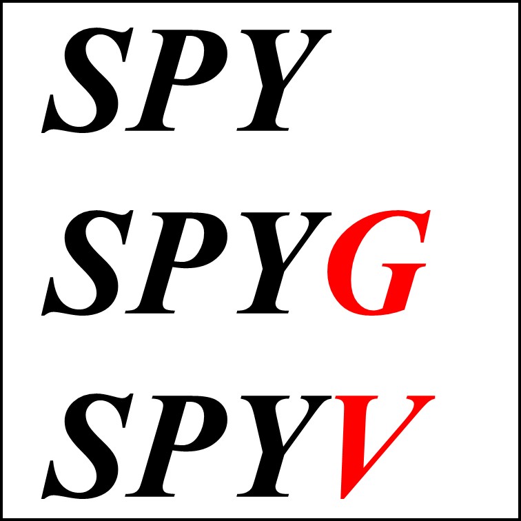  2020년 12월 12일 미국 ETF 성장주 vs 가치주 (SPY, SPYG, SPYV)