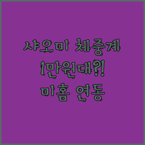 헉! 샤오미 미지아 체지방 체중계 S