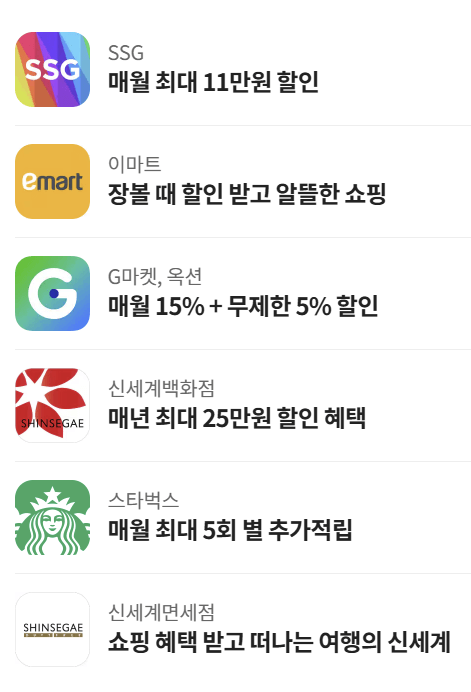 신세계유니버스클럽 혜택받을 수 있는 계열사