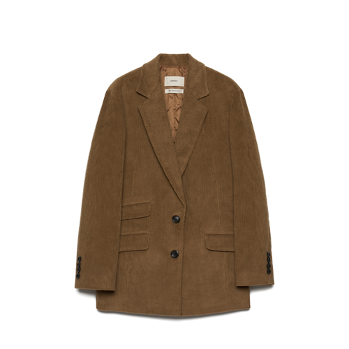 Corduroy simple two-button jacket / Bimina Editorial B