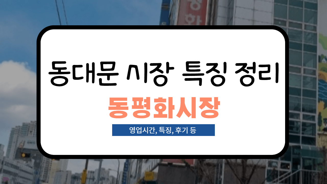  [동대문 시장 정리] 동대문 동평화시장 사입 후기 및 영업 시간 정리!(도매팁, 특징 등)