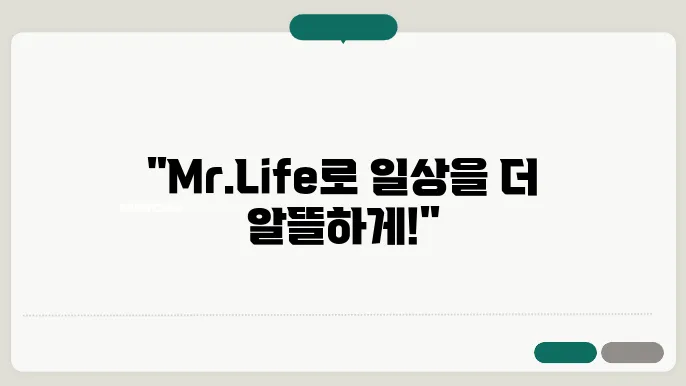 신한카드 Mr.Life 미스터라이프