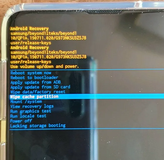 갤럭시 휴대폰 먹통 무한재부팅 해결방법 WIPE CACHE PARTITION-9 갤럭시 휴대폰 먹통 무한재부팅 해결방법 WIPE CACHE PARTITION-9
