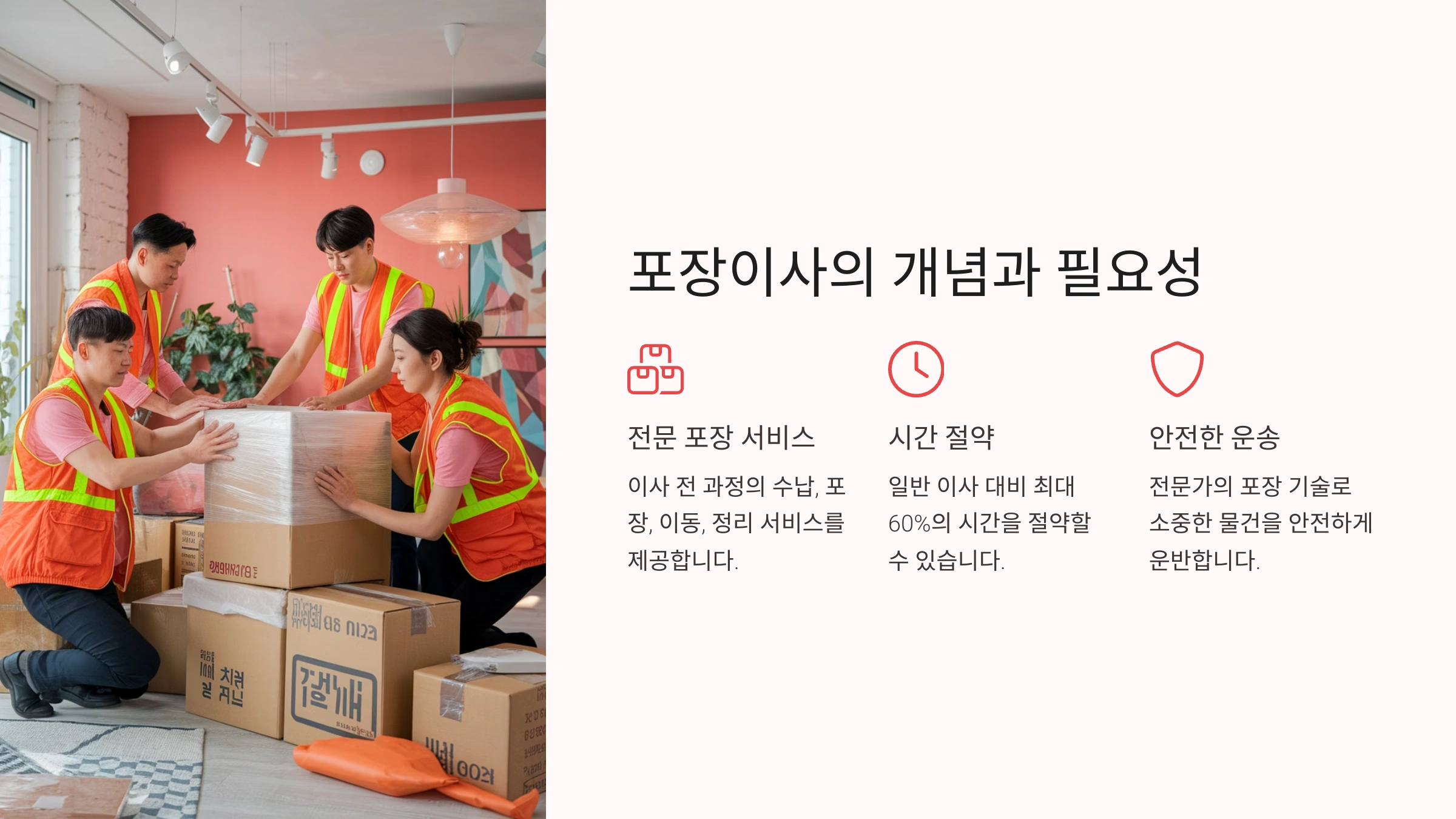 포장이사의 개념과 필요성