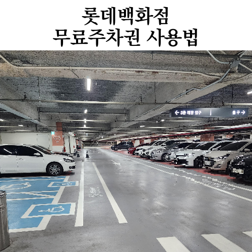  롯데백화점 주차 무료주차권 2장 사용방법 등록방법