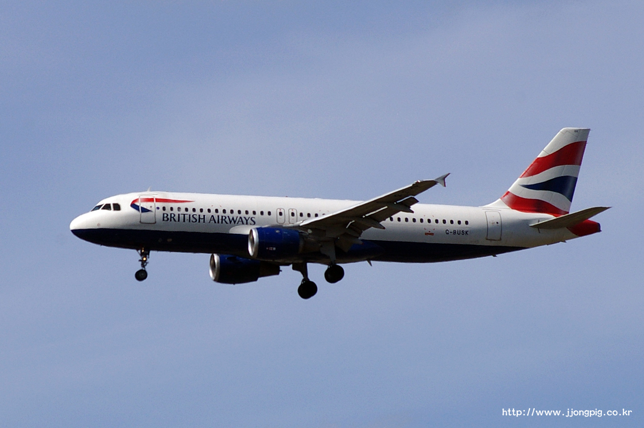 영국 항공 British Airways BA BAW G-BUSK Airbus A320-200 LHR EGLL