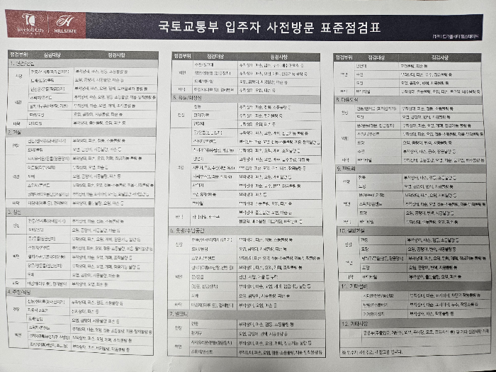 사전점검-표준점검표